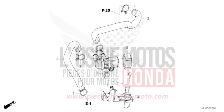 ELECTROVANNE INJECTION D'AIR de Africa Twin DCT MAT BALLISTIC BLACK METALLIC (NHA86) de 2022